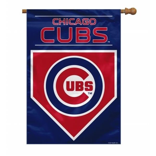 Fremont Die Inc Fremont Die 64816B Chicago Cubs 2-Sided 28 x 40 in. House Banner 64816B